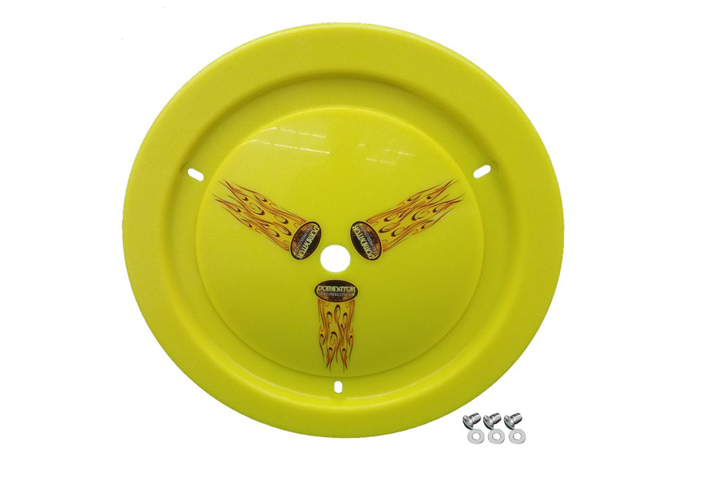 DOMINATOR RACE PRODUCTS 1006-D-FYE - Wheel Cover Dzus-On Fluo Yellow Real Style image