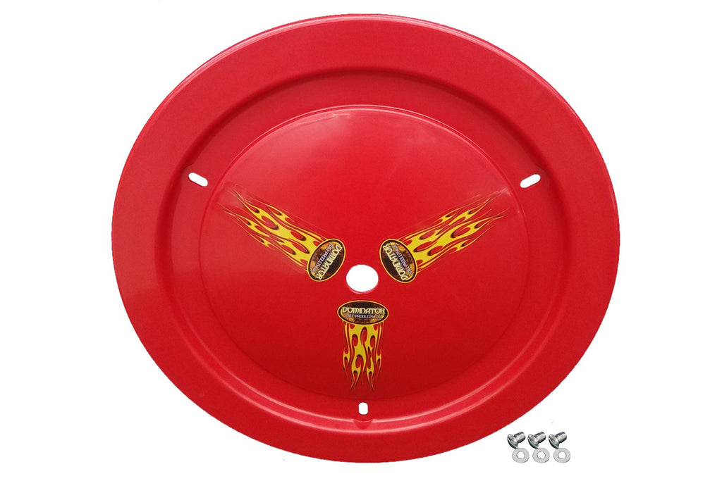 DOMINATOR RACE PRODUCTS 1006-D-RD - Wheel Cover Dzus-On Red Real Style image