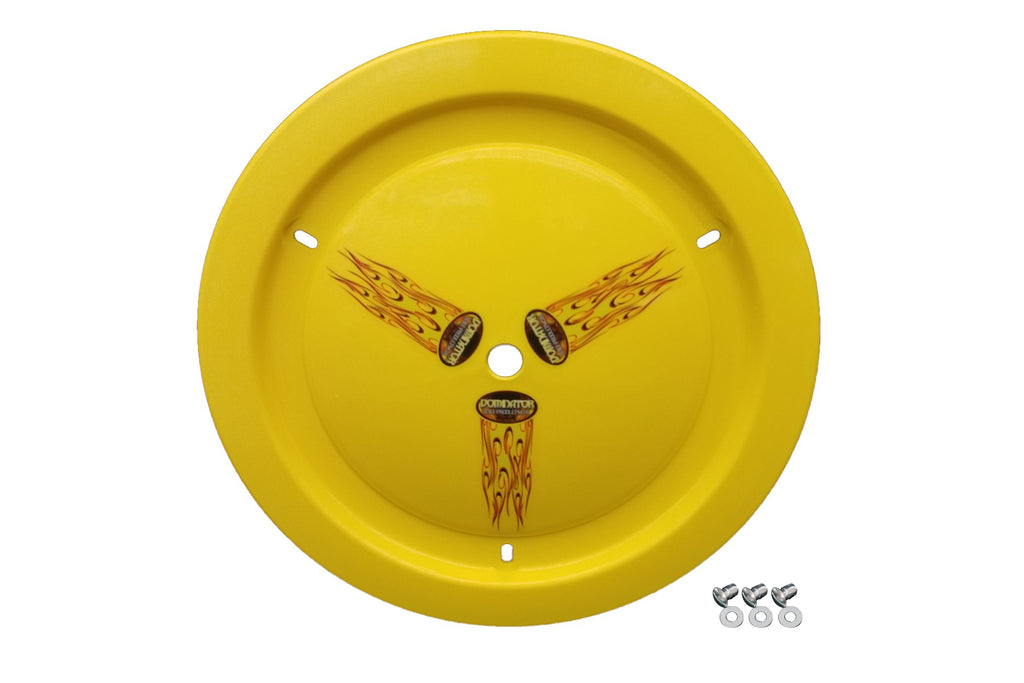 DOMINATOR RACE PRODUCTS 1006-D-YE - Wheel Cover Dzus-On Yellow Real Style image