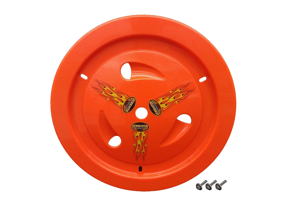 DOMINATOR RACE PRODUCTS 1007-B-FOR - Wheel Cover Bolt-On Fluo Orange Real Style image