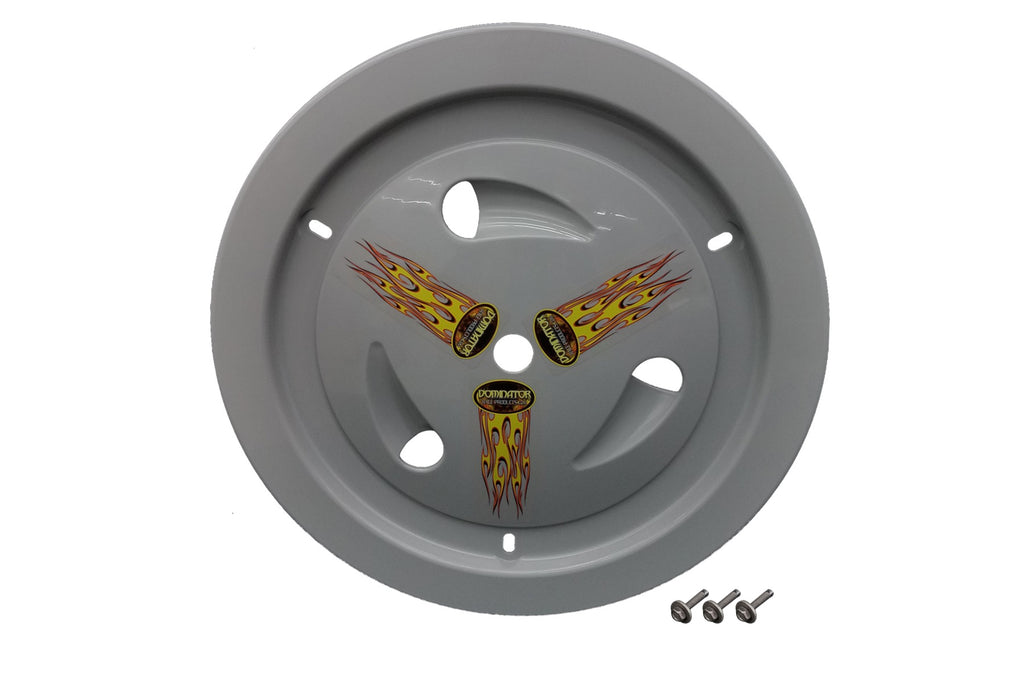 DOMINATOR RACE PRODUCTS 1007-B-GRY - Wheel Cover Bolt-On Gray Real Style image