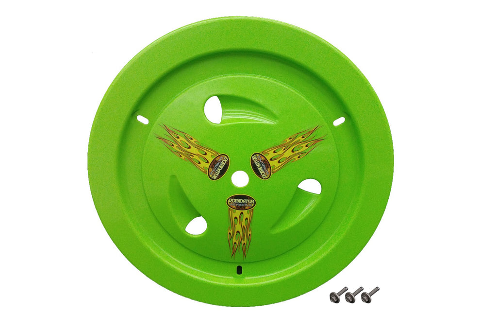 DOMINATOR RACE PRODUCTS 1007-B-XG - Wheel Cover Bolt-On Xtr Green Real Style image