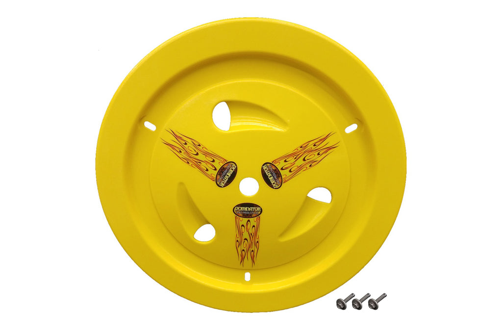 DOMINATOR RACE PRODUCTS 1007-B-YE - Wheel Cover Bolt-On Yellow Real Style image