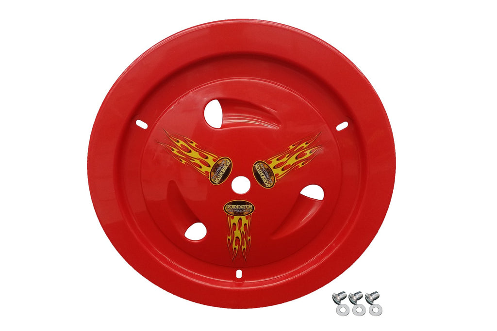 DOMINATOR RACE PRODUCTS 1007-D-RD - Wheel Cover Dzus-On Red Real Style image