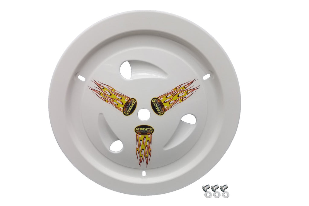 DOMINATOR RACE PRODUCTS 1007-D-WH - Wheel Cover Dzus-On White Real Style image