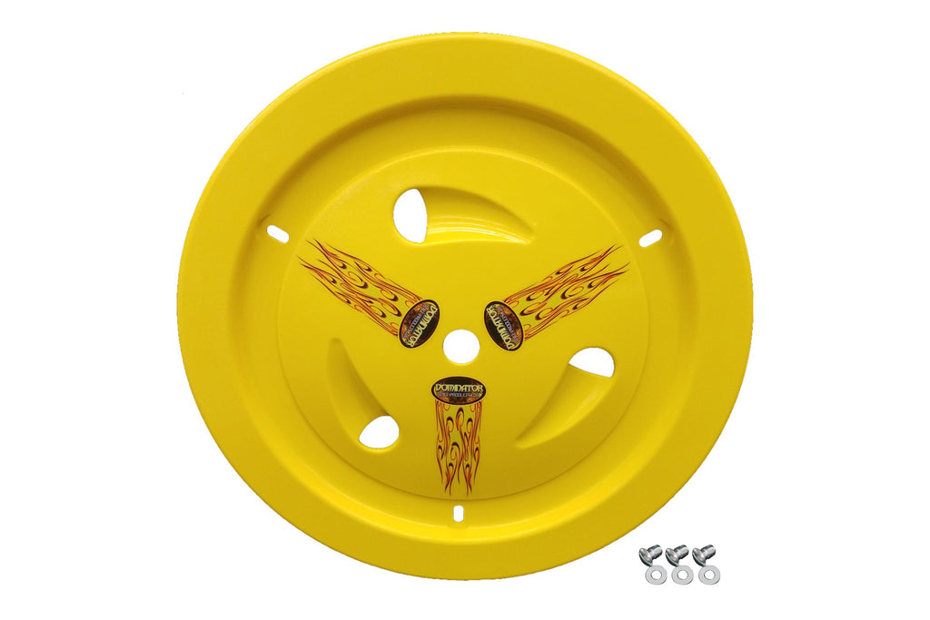 DOMINATOR RACE PRODUCTS 1007-D-YE - Wheel Cover Dzus-On Yellow Real Style image