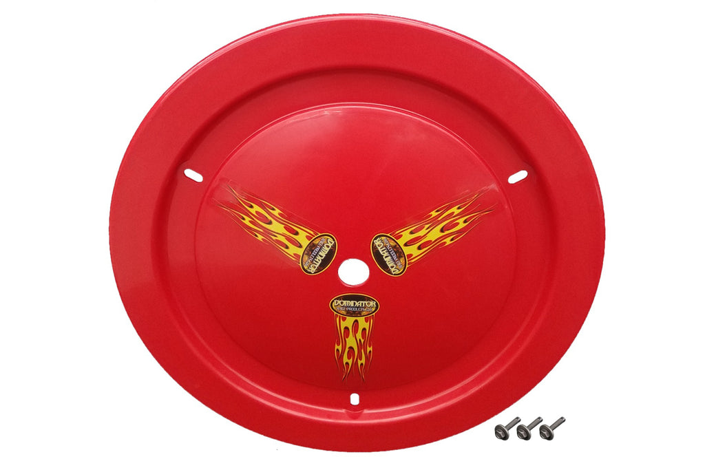 DOMINATOR RACE PRODUCTS 1012-B-RD - Wheel Cover Bolt-On Red image