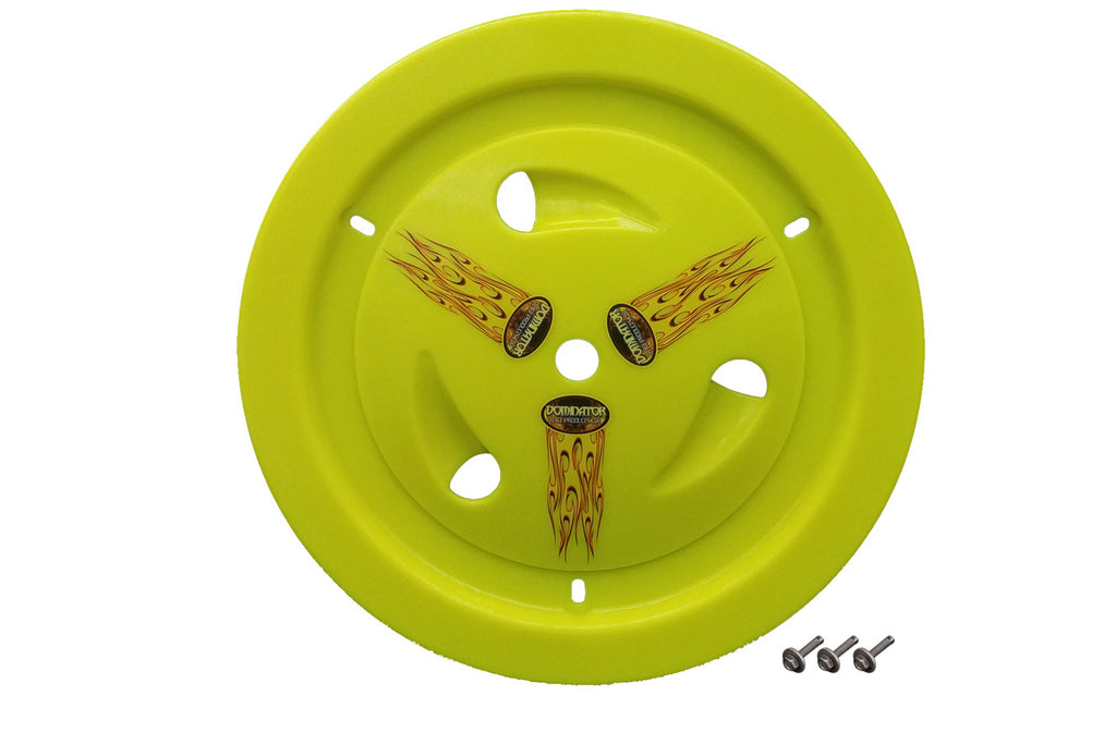 DOMINATOR RACE PRODUCTS 1013-B-FYE - Wheel Cover Bolt-On Fluo Yellow image