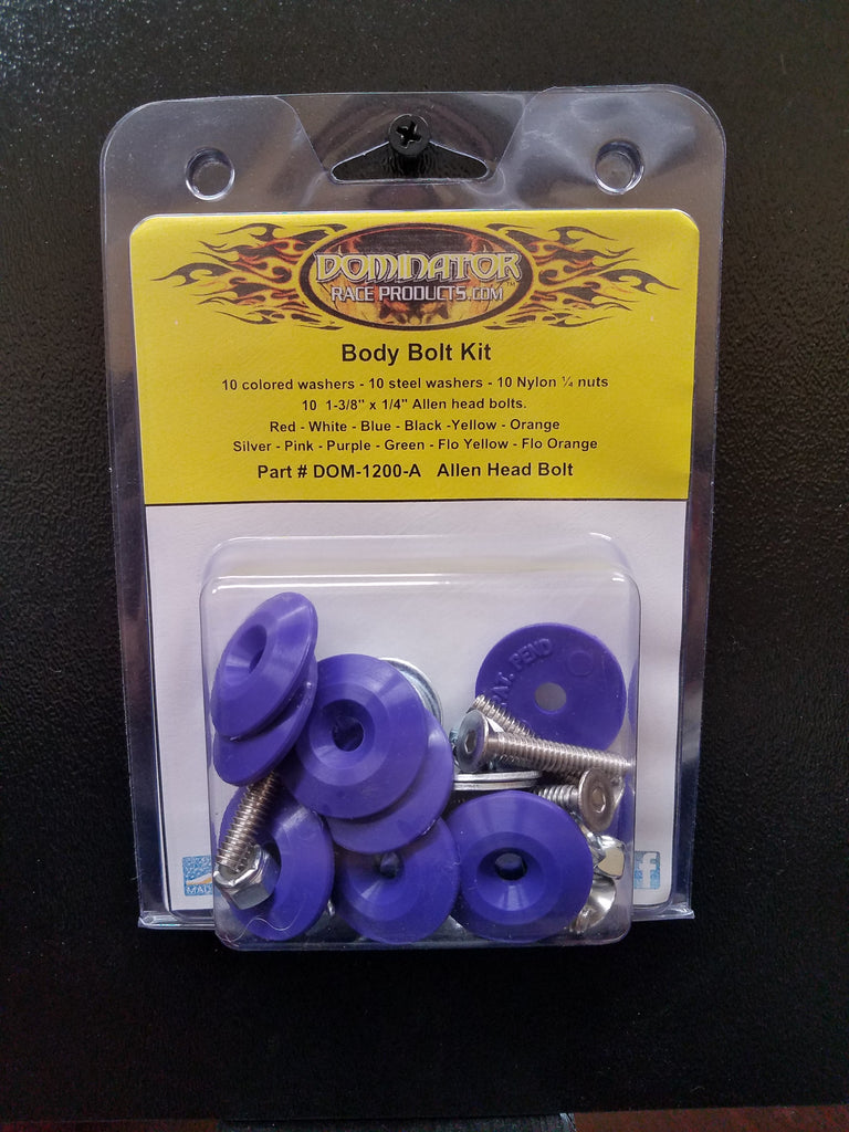 DOMINATOR RACE PRODUCTS 1200-A-PU - Body Bolt Kit Purple Allen Head image