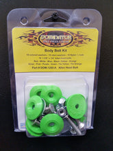 Load image into Gallery viewer, DOMINATOR RACE PRODUCTS 1200-A-XG - Body Bolt Kit Xtreme Green Allen Head image