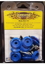Load image into Gallery viewer, DOMINATOR RACE PRODUCTS 1200-B-BL - Body Bolt Kit Blue Hex Head image