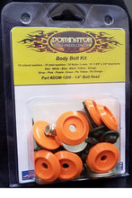 Load image into Gallery viewer, DOMINATOR RACE PRODUCTS 1200-B-OR - Body Bolt Kit Orange Hex Head image