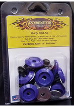 Load image into Gallery viewer, DOMINATOR RACE PRODUCTS 1200-B-PU - Body Bolt Kit Purple Hex Head image