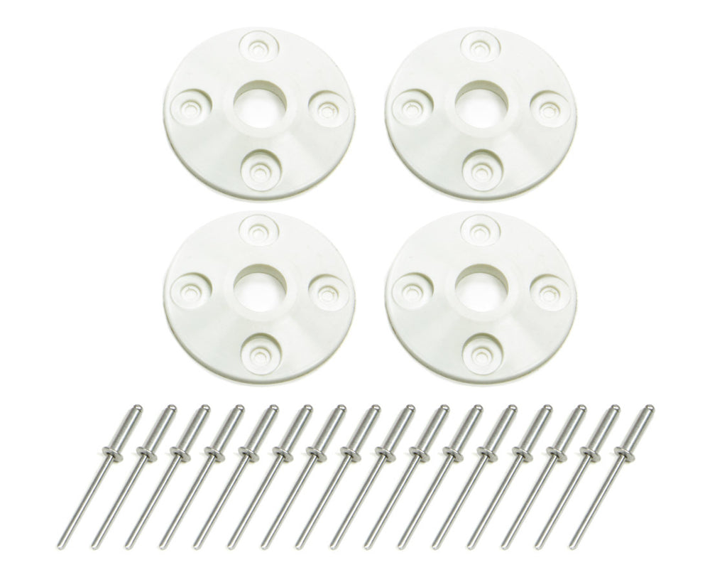 DOMINATOR RACE PRODUCTS 1202-WH - Scuff Plate Plastic 4pk White image