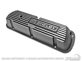DRAKE AUTOMOTIVE GROUP 6A582-S - Aluminum Valve Covers Shelby image