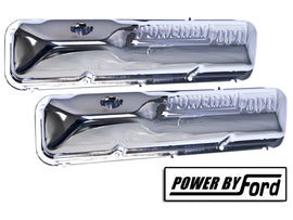 DRAKE AUTOMOTIVE GROUP C6OZ-6A582-C - 390/428 Valve Cover Chrome Power By Ford image