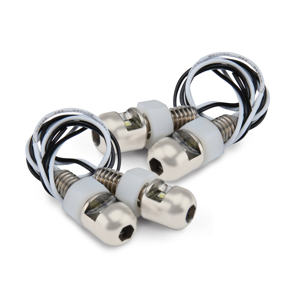 DESIGN ENGINEERING 30301 - Lite'n Boltz License Plate Bolts Pair White image