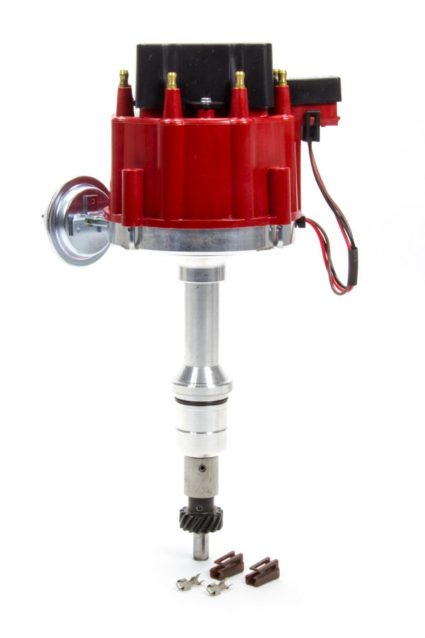 PERFORMANCE DISTRIBUTORS 318211RD - Racing Distributor SBF 302W Red Cap w/ Vac Adv image