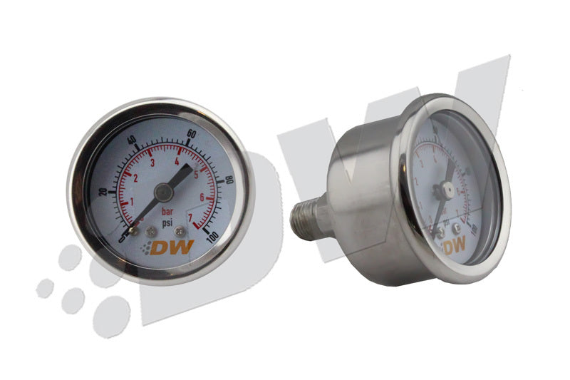 DEATSCHWERKS 6-01-G - Fuel Pressure Gauge 0-100 psi 1.5in Dia. image