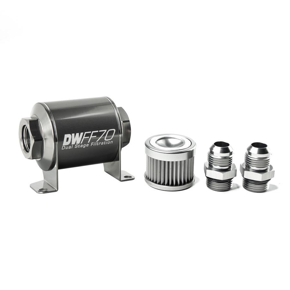 DEATSCHWERKS 8-03-070-010K-10 - In-line Fuel Filter Kit 10an 10-Micron image