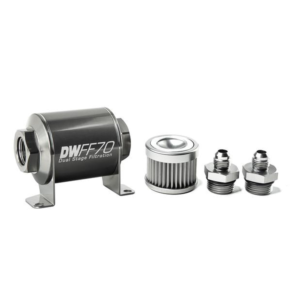 DEATSCHWERKS 8-03-070-010K-6 - In-line Fuel Filter Kit 6an 10-Micron image