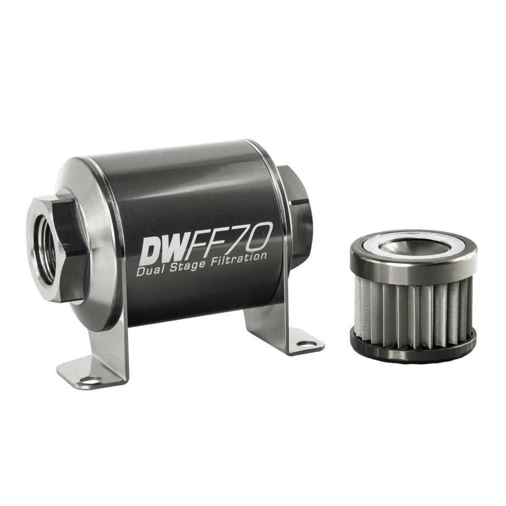 DEATSCHWERKS 8-03-070-010K - Fuel Filter 8an Female ORB Ports 70mm Length image