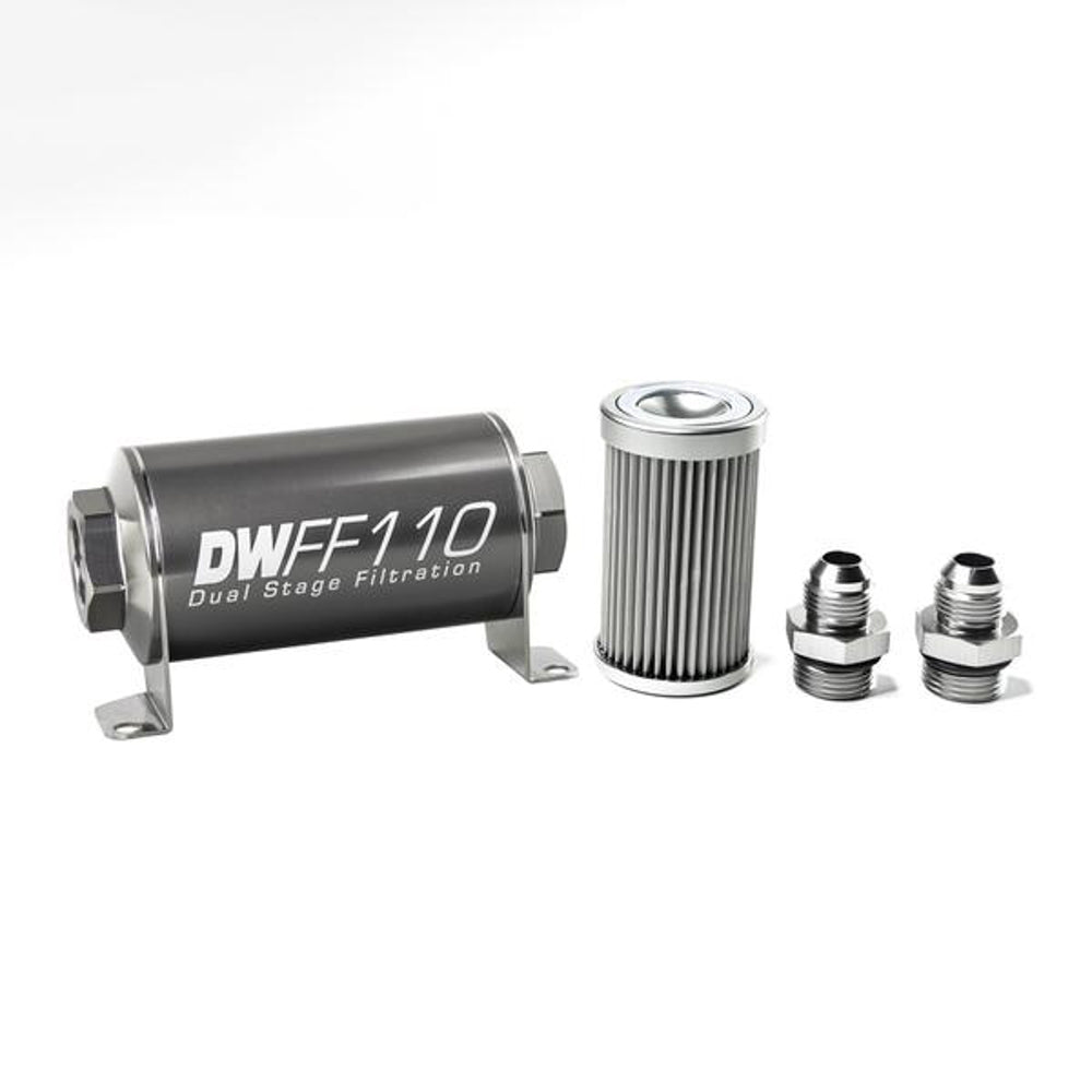 DEATSCHWERKS 8-03-110-010K-8 - In-line Fuel Filter Kit 8an 10-Micron image