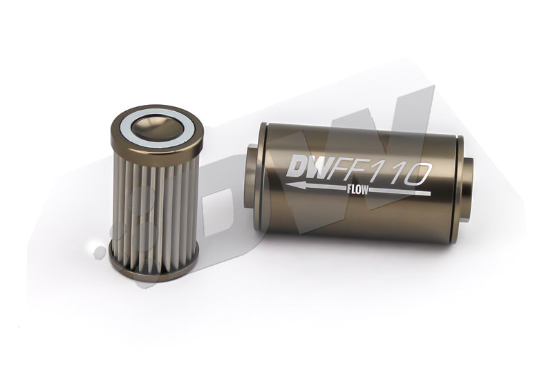 DEATSCHWERKS 8-03-110-010K - Fuel Filter 8an Female ORB Ports 110mm Length image