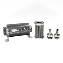 Load image into Gallery viewer, DEATSCHWERKS 8-03-110-100K-38 - In-line Fuel Filter Kit 3/8 Hose Barb 100-Micro image