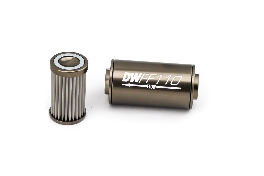 DEATSCHWERKS 8-03-110-100K - Fuel Filter 8an Female ORB Ports 110mm Length image