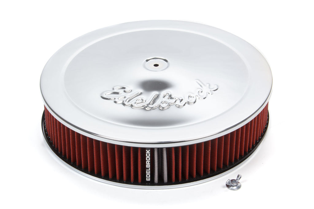 EDELBROCK 1206 - Pro-Flow Air Cleaner Kit 14in x 3in Chrome image