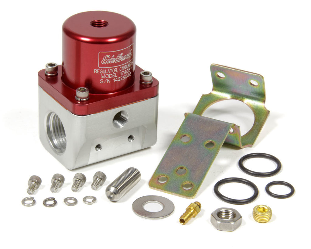 EDELBROCK 174051 - Fuel Pressure Regulator Bypass Style 180GPH Red image