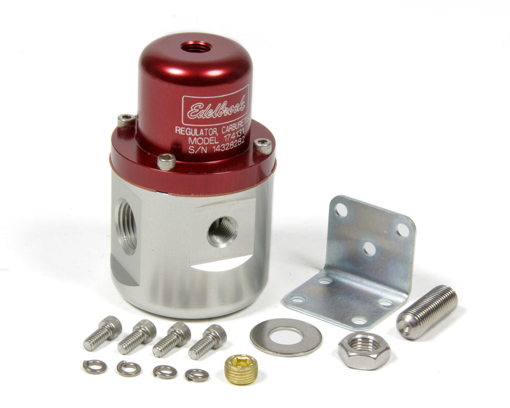 EDELBROCK 174131 - Fuel Pressure Regulator Bypass Style 160GPH Red image