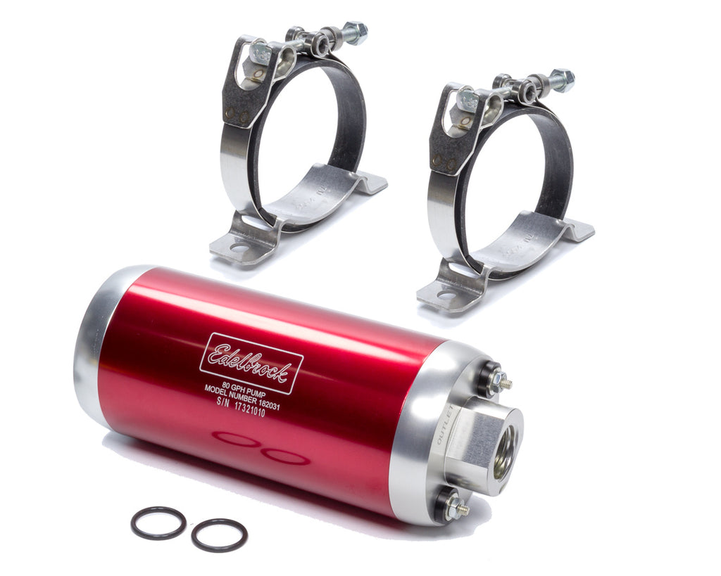 EDELBROCK 182031 - EFI Electric Fuel Pump 80GPH @ 45psi Red image