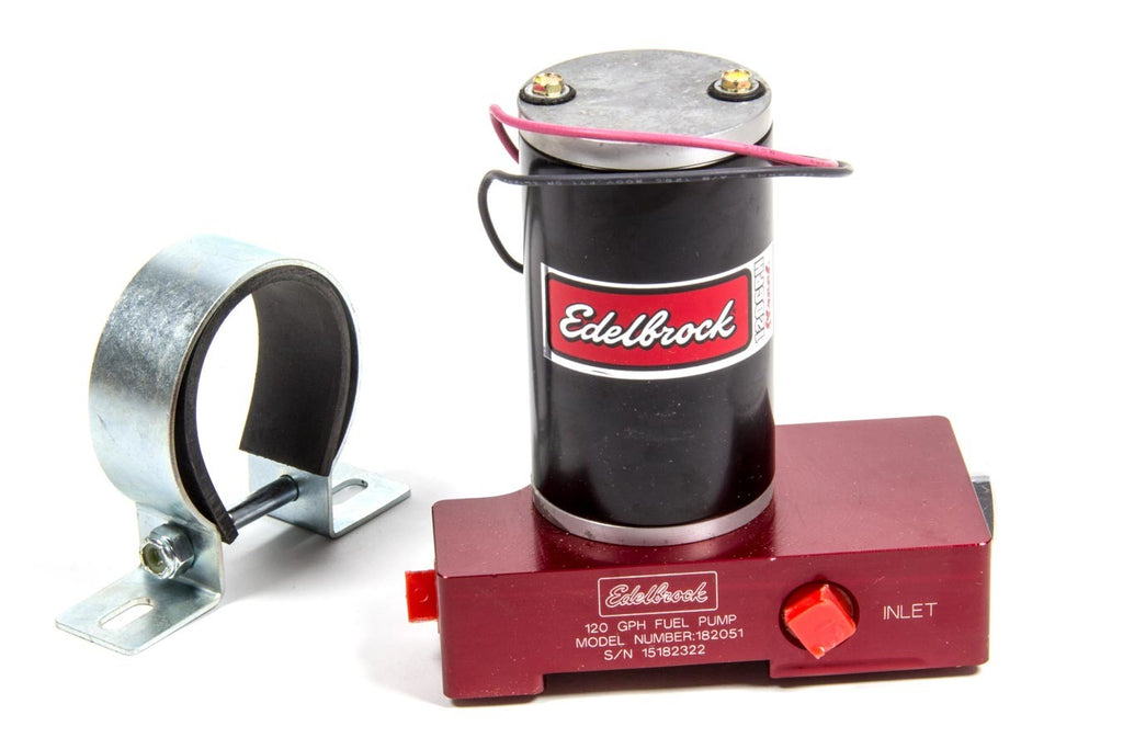 EDELBROCK 182051 - Carb Electric Fuel Pump 120GPH @ 6.5psi Red image