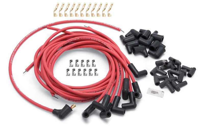 EDELBROCK 22711 - Max Fire Plug Wire Set w/HEI 90 Degree Red image