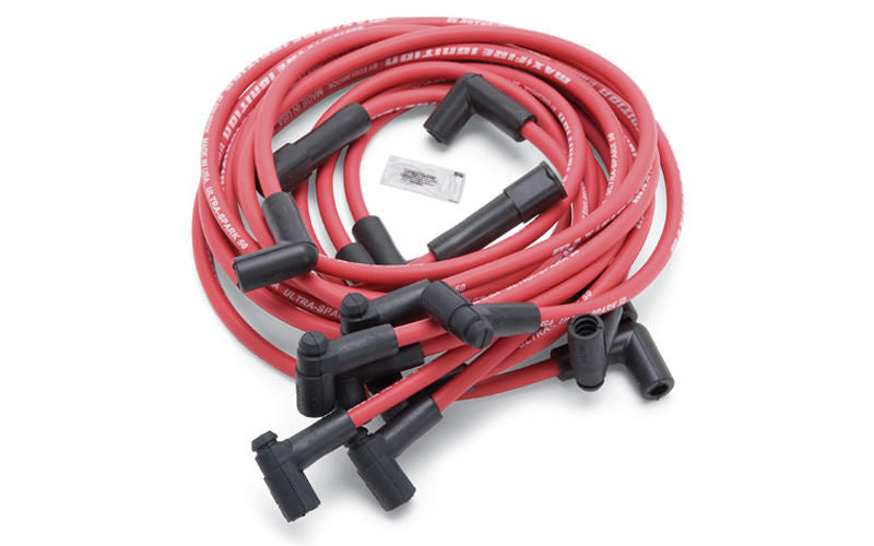 EDELBROCK 22713 - Max Fire Plug Wire Set SBC w/HEI 90 Degree Red image