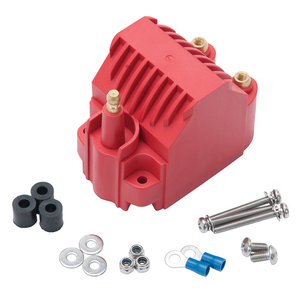 EDELBROCK 22742 - Max-Fire Ignition Coil Universal Dome Style Red image