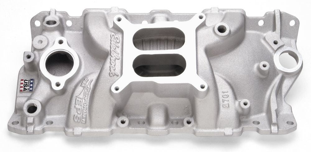 EDELBROCK 2701 - SBC Performer EPS Manifold - 262-400 image