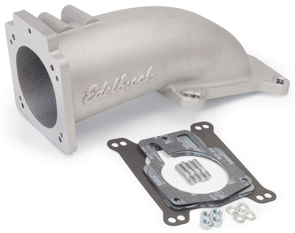 EDELBROCK 3847 - 90mm Ultra-Low Profile T/B Intake Elbow image