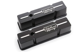EDELBROCK 41643 - Valve Cover Kit Race Series SBC Tall Black image