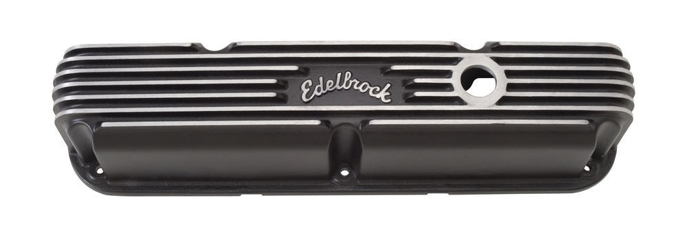 EDELBROCK 41763 - SBM Classic Finned V/C's - Black image