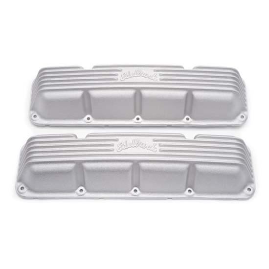 EDELBROCK 41999 - Valve Cover Kit Classic Finned AMC/Jeep V8 67-91 image