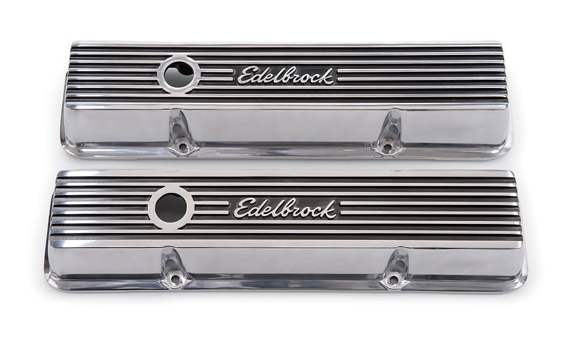 EDELBROCK 4262 - Valve Cover Kit Elite II Series SBC Short image