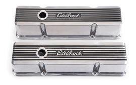 EDELBROCK 4263 - Valve Cover Kit Elite II Series SBC Tall image