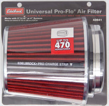 Load image into Gallery viewer, EDELBROCK 43641 - Pro-Flo Air Filter Cone 6.70 Tall Red/Chrome image