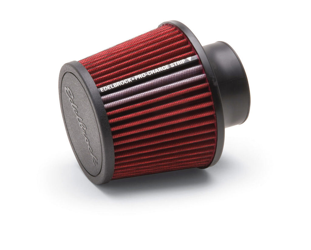 EDELBROCK 43651 - Pro-Flo Air Filter Cone 6-1/2 Tall Red/Chrome image