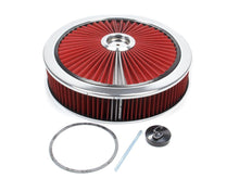 Load image into Gallery viewer, EDELBROCK 43660 - Air Cleaner Kit - 14in Dia. Breathable - Red image