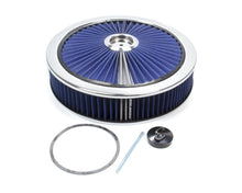 Load image into Gallery viewer, EDELBROCK 43661 - Air Cleaner Kit - 14in Dia. Breathable - Blue image