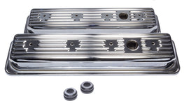 EDELBROCK 4446 - SBC Signature Series Valve Cove Set - Chrome image
